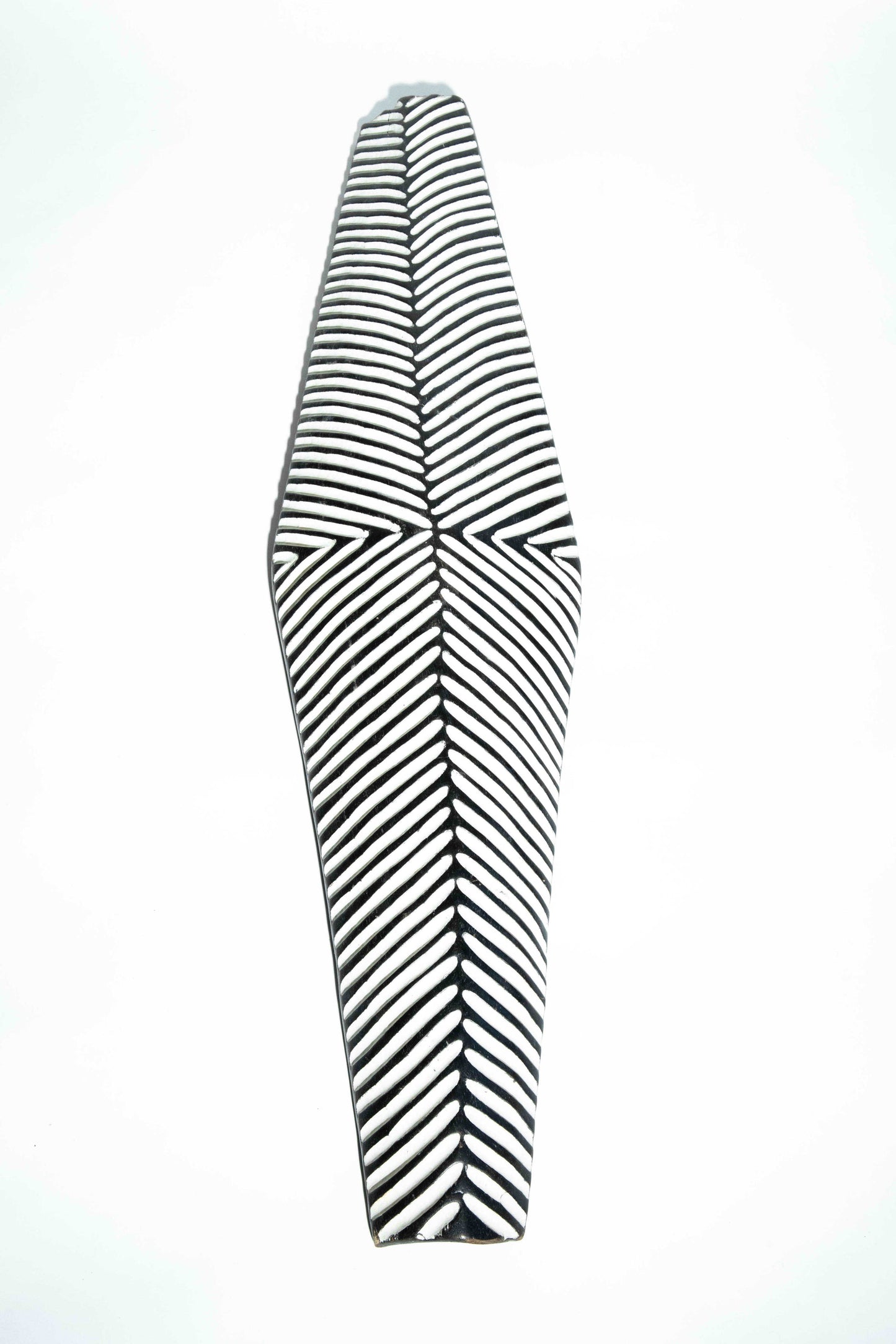 Elongated Black and White Shield Cameroon