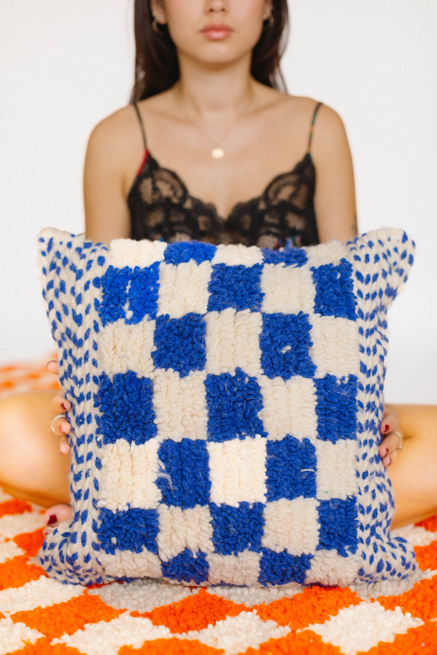 Handmade Moroccan Checkered Pillows