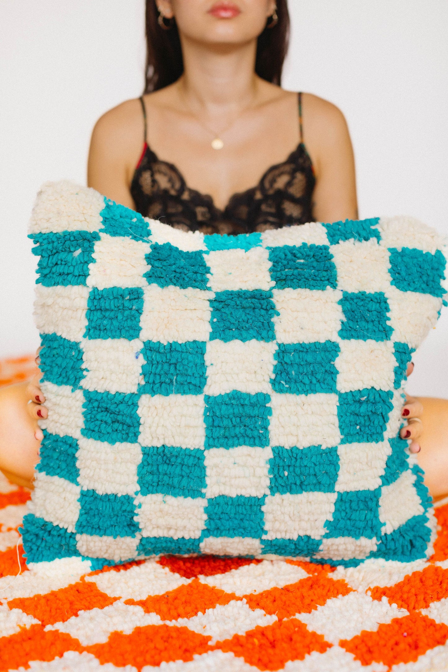 Handmade Moroccan Checkered Pillows