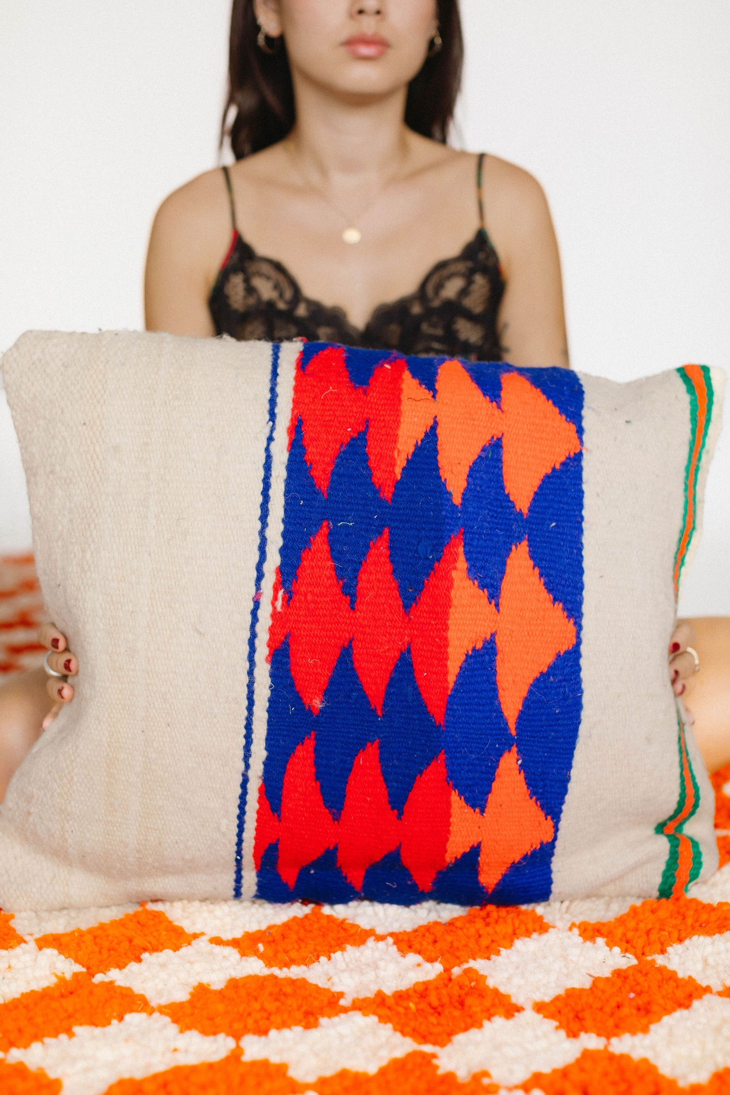 Striped Moroccan Pillow Cover