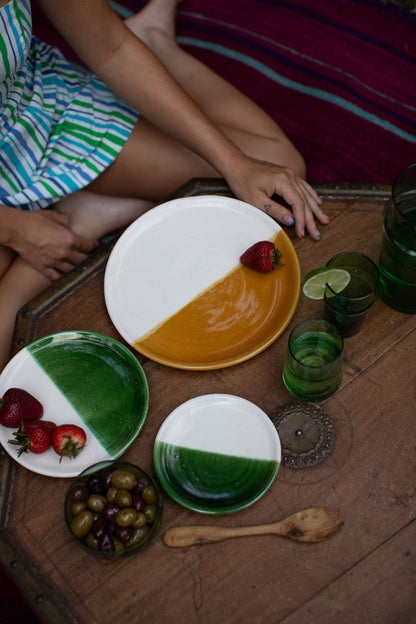 Orange Plate - Hand-painted Morocco