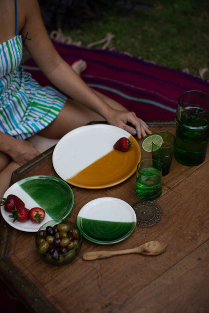 Orange Plate - Hand-painted Morocco