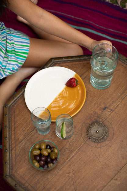 Orange Plate - Hand-painted Morocco