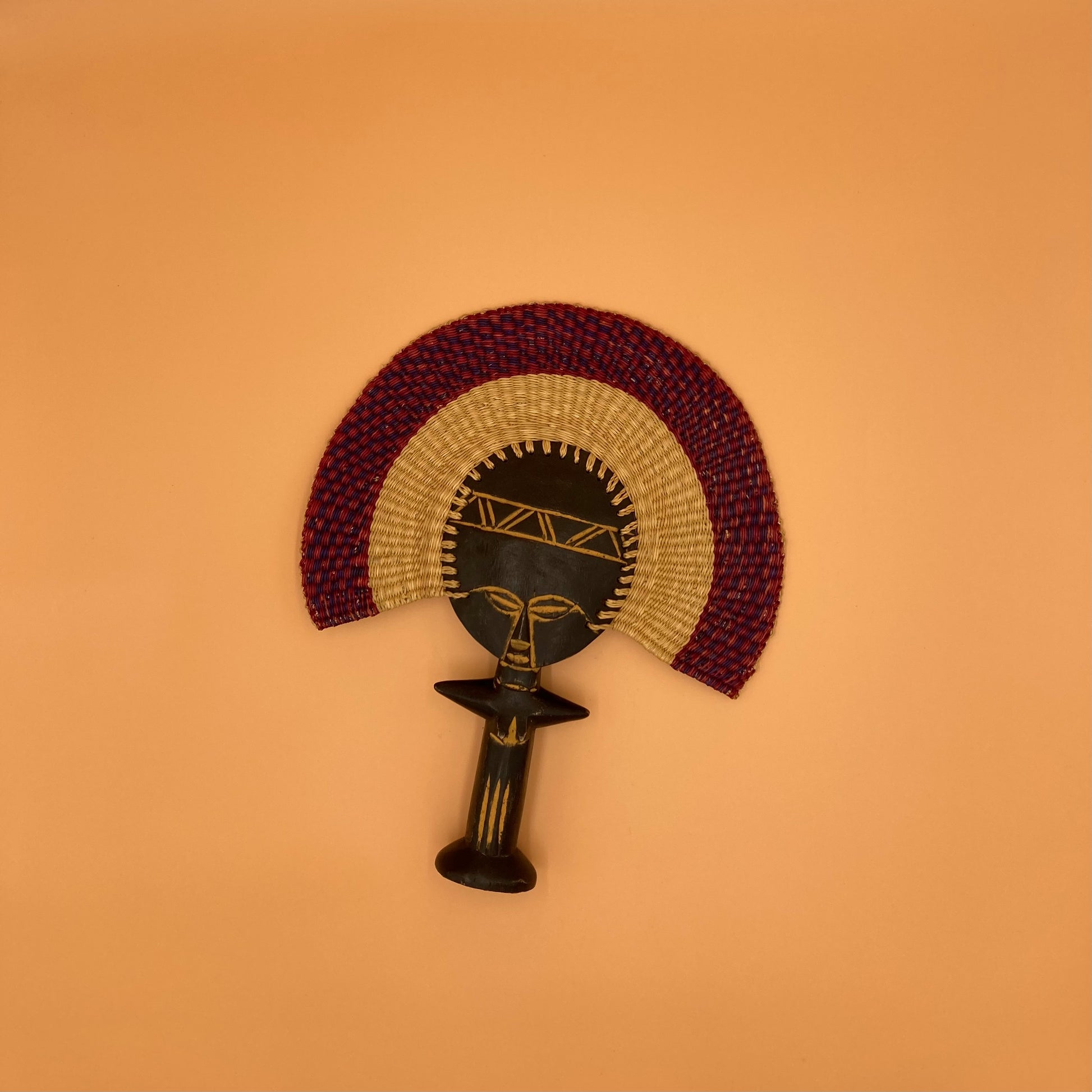 Fan for wall decor handmade by women in Ghana and beautiful wall decor